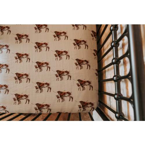 Sagebrush Longhorn Bamboo Muslin Crib Sheet – Cowkid Clothing Company