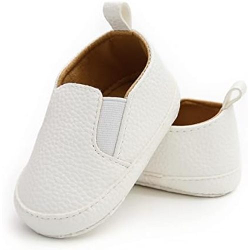 Morbido Infant Baby Boys Girls Canvas Sneaker Toddler Slip On Anti Skid Newborn First Walkers Candy Shoes for 0-18 Months