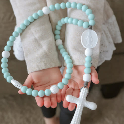 Light Blue Silicone Rosary | Chews Life Rosary