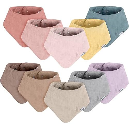 Gerber Unisex Baby Muslin Bandana Bibs