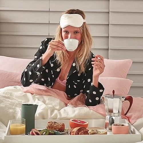 Brooklinen Silk Eye Mask - 100% Mulberry Silk Eyemask with Soft Elastic Strap - Best Eye Mask for Sleeping and Traveling - Ivory