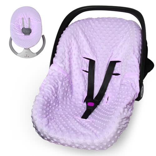 Infant Car Seat Cover Liner, Carseat Cover Liner and Protection for Baby Boys Girls, Soft Comfortable, Machine Washable, Universal Fit (Purple)