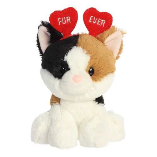 Aurora Small Furever Calico Cat Love On The Mind Heartwarming Stuffed Animal Multicolor 6"