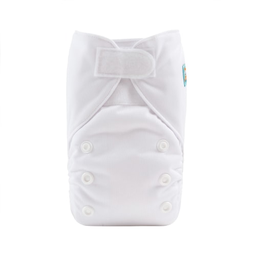 ALVABABY Newborn Velcro Pocket Diaper Hook&amp;Loop Cloth Diaper-White (VB09A)