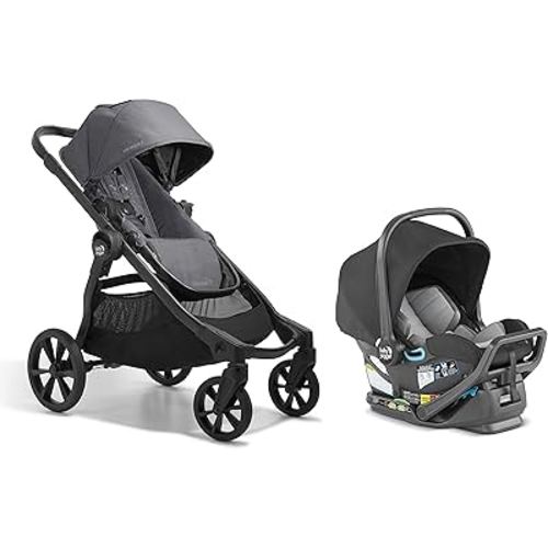 Baby Jogger City Select 2 Single-to-Double Modular Travel System, Includes City GO 2 Infant Car Seat, Radiant Slate
