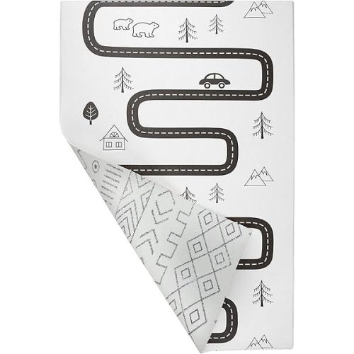 Baby Care Play Mat (Large, Nordic Trails - Tribal) 82'' x 55'' Original One-Piece Reversible Rollable Waterproof Play Mat for Infants, Babies, Toddler, and Kids