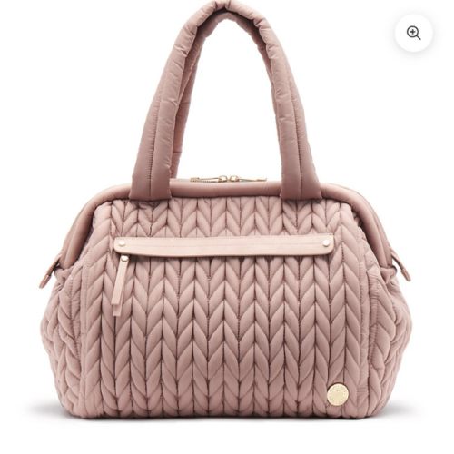 Paige Carryall Diaper Bag - Blush Pink Designer Baby Bag