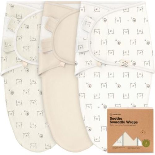 3pk Soothe Baby Swaddle 0-6 Months, Organic Baby Swaddle Sleep Sacks, Newborn, Infant Swaddle Sack (bunnies)