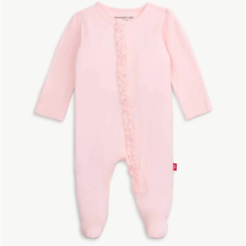 pink dogwood modal magnetic parent favorite footie with ruffles – Magnetic Me