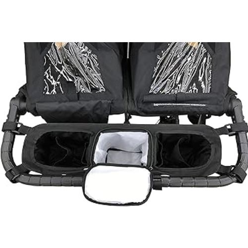 Double Stroller Organizer for Bob Duallie and Baby Jogger City Mini GT Black