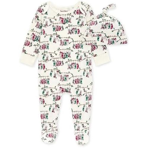 Burt's Bees Baby baby-girls Jumpsuit, 100% Organic Cotton One-piece Outfit Coverall With Hat