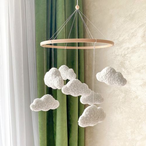 Boucle Baby Mobile Clouds, Nursery Baby Mobile