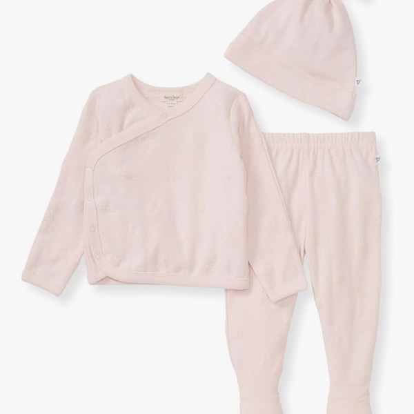 Burt's Bees Baby baby-girls Unisex Baby Take Me Home Set, 3-piece Top, Pant, and Hat Bundle