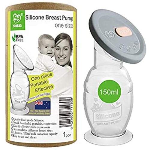 Haakaa Silicone Breast Pump & Silicone Cap 5.4oz/150ml - 5.4 Fl Oz
