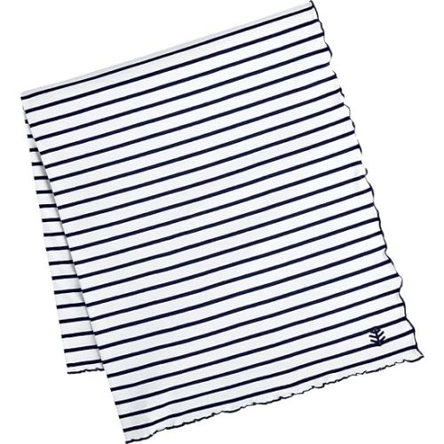 Coolibar UPF 50+ Savannah Sun Blanket - Sun Protective (One Size- White/Navy)