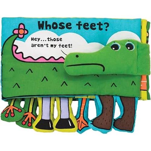 Melissa & Doug Soft Activity Baby Book - Whose Feet?, 2000+ toys - 1 EA, Multi color