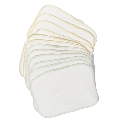 Organic Brushed Cotton Wash Cloth - Pack of 12