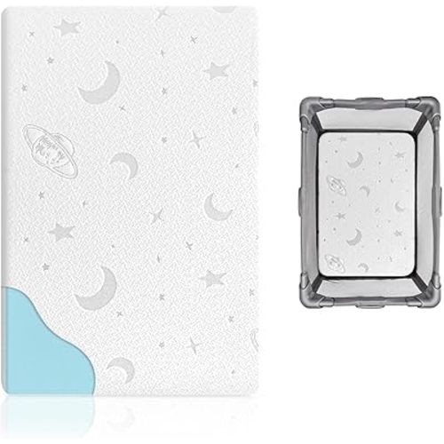 Pack and Play Mattress Pad, 38x26 Dual Sided Memory Foam Baby Mattress for Pack N Play, Portable Pack N Play Mattress Topper with Breathable Jacquard Cover