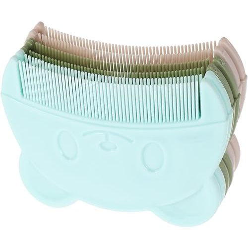 6Pcs Fine Tooth Baby Comb: Hair Care Comb Bear Shaped Lightweight Detangler for Newborns for Cradle Cap and Gentle Grooming Soft Material Portable Design