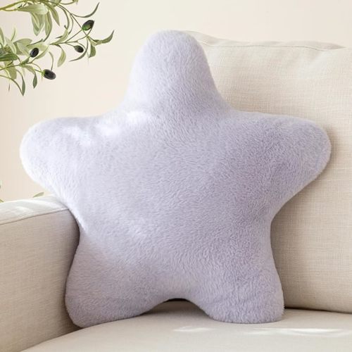 Star Pillow, Decorative Throw Pillow - Lavender
