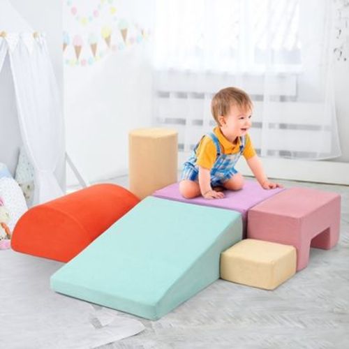 Soft Toddlers Climbing Toys, Baby Foam Climbing Blocks for Babies Toddlers, Indoor Climb and Crawl Activity Play Set