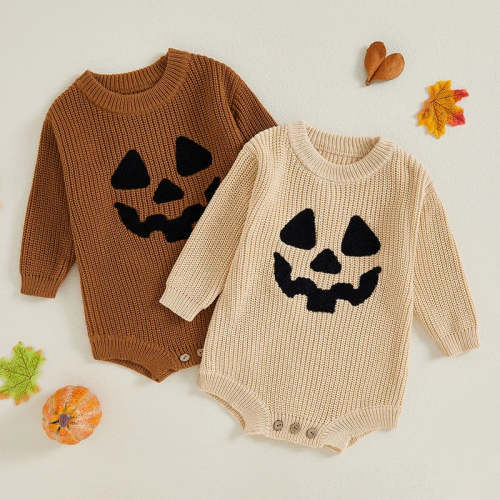 Baby Halloween Sweater Romper
