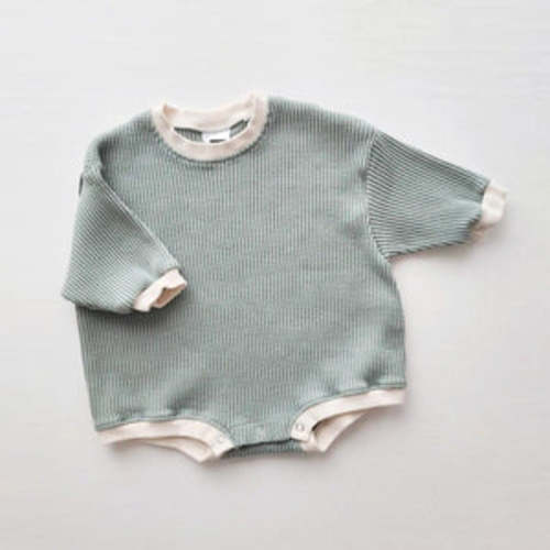 Baby Waffle Sweatshirt Romper – Teeny Mini Me
