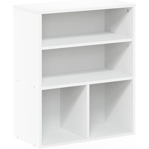 Furinno Pasir 3 Tier Display Bookcase, White