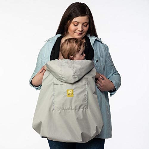 LÍLLÉbaby Rain Cover Baby Carrier Attachment for Water and Wind-Resistant Babywearing, Grey