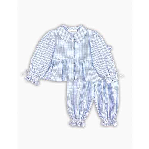 Jeanie Set in Blue Gingham
