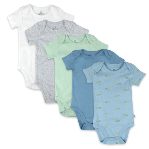 5-Pack Organic Cotton Short Sleeve Bodysuits | Honest Baby Clothing