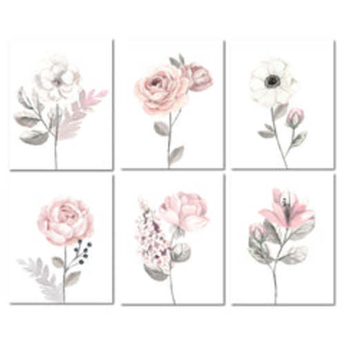 Watercolor Floral Unframed Wall Art