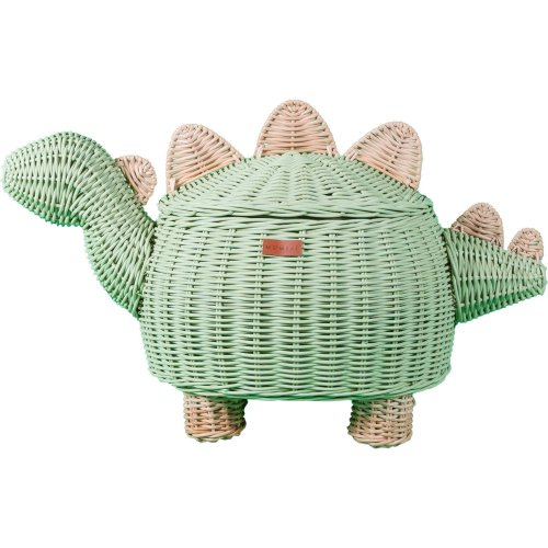 Dinosaur Handcrafted Storage Basket, Green, Medium - MOMIJI Storage | Maisonette