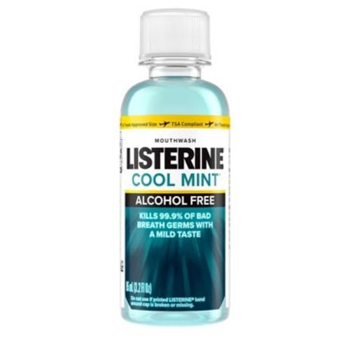 Listerine Coolmint Zero Alcohol Mouthwash, Trial size - Trial Size - 3.2oz