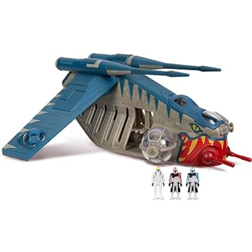 STAR WARS Micro Galaxy Squadron Republic Gunship (Muunilinst-10) - 8-Inch Starfighter Class Vehicle with Three Micro Figure Accessories