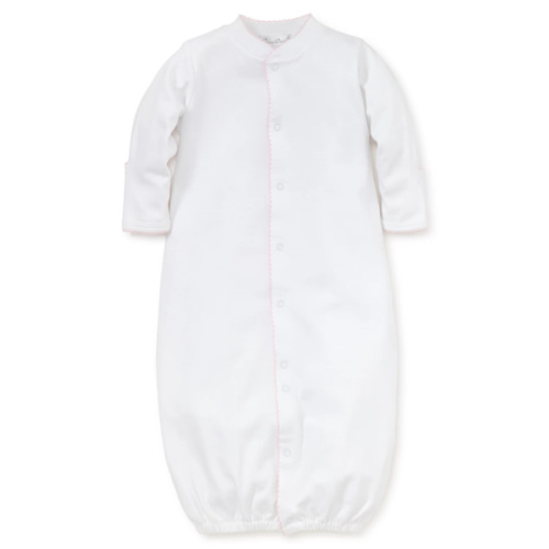 White/Pink Kissy Basics Conv. Gown | Newborn
