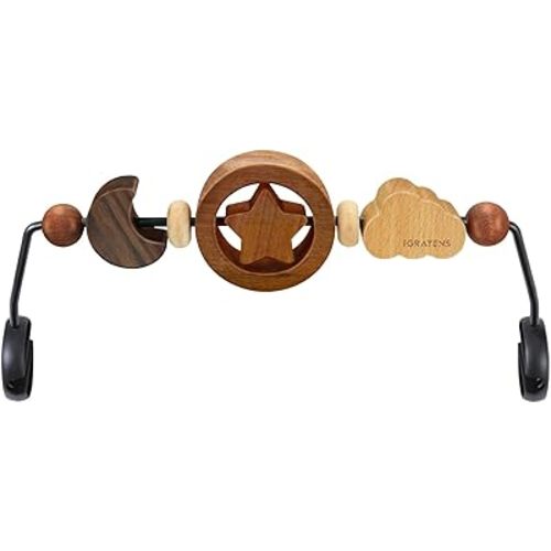 Baby Bjorn Bouncer Toy Bar, Attachment for Bouncer Balance Soft & Bliss, Baby Sensory Toy, Rotatable, Easy to Attach and Remove, Eco-Friendly Materials, Natural Wood