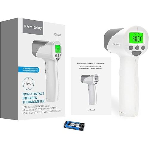 Medical Grade Heavy Duty Touchless Infrared Forehead Thermometer, for Adults & Baby Thermometer Gun, Instant Results