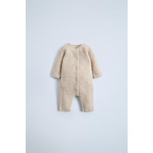 WOOL AND CASHMERE BLEND JUMPSUIT - Sand / Marl | ZARA United States