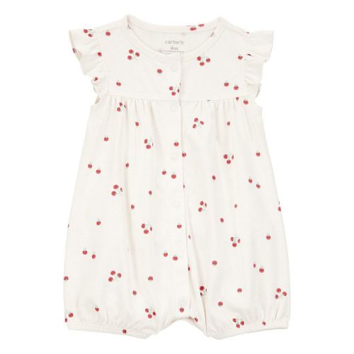 Baby Girl Carter's Tomato Print Snap-Up Cotton Romper