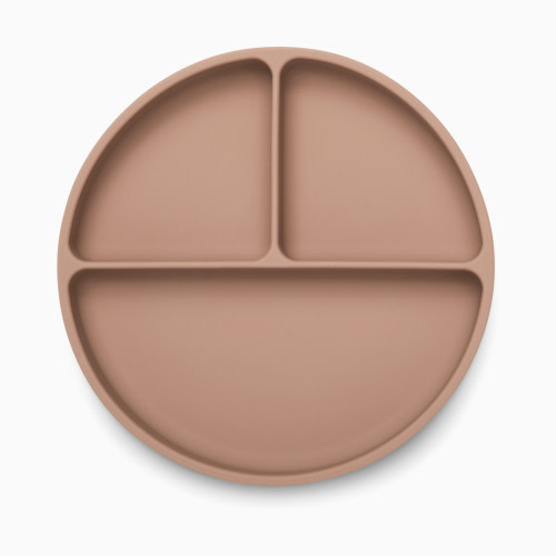 AEIOU Suction Divided Plate - Clay