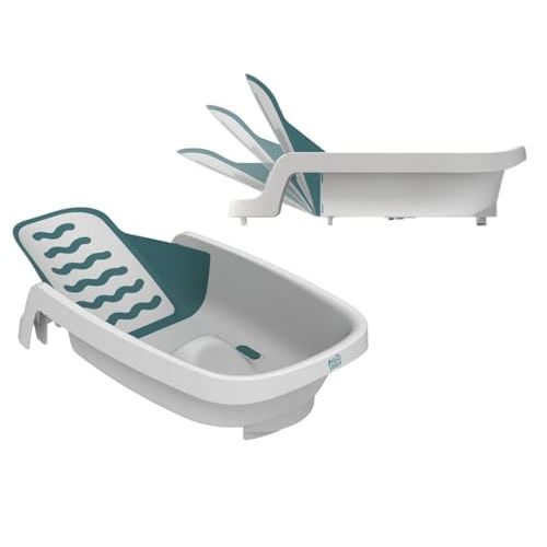 The First Years 4-in-1 Reclining Baby Bathtub – Grows-with-Baby Adjustable Bath Seat – Multi-Position Backrest for Newborn, Infant & Toddler Use – Ages 0–24 Months