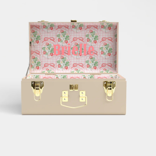Mini Classic Trunk - Limited Edition Beige - Ruby’s Red Berries / Embroidery