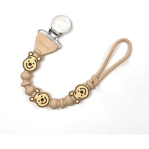 Disney Cars Stitch Minnie Mouse Pooh Silicone Pacifier Clip BPA-Free Baby Binky Holder Strap Teether Holder for Newborn Infant