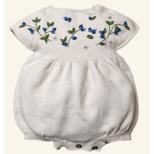 Blueberries romper (Cotton) - Marshmellow