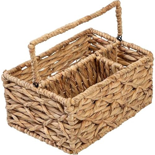 Wicker Basket Caddy with Handle