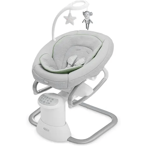 Graco Soothe My Way with Removable Rocker, Madden - Versatile Baby Swing & Portable Rocker