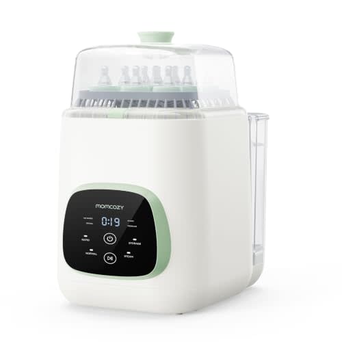 Momcozy KleanPal Pro All-in-One Bottle Washer, Sterilizer & Dryer - Matte | New Matte White Design, 26 Powerful Spray Jets, 9 Cleaning Modes, 72 Hours Storage, built for new parents' everyday feeding