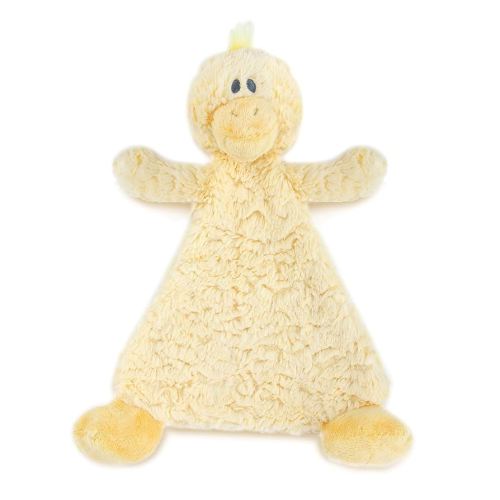 DEMDACO Daddles Duck Pale Yellow Children's Plush Rattle Blankie
