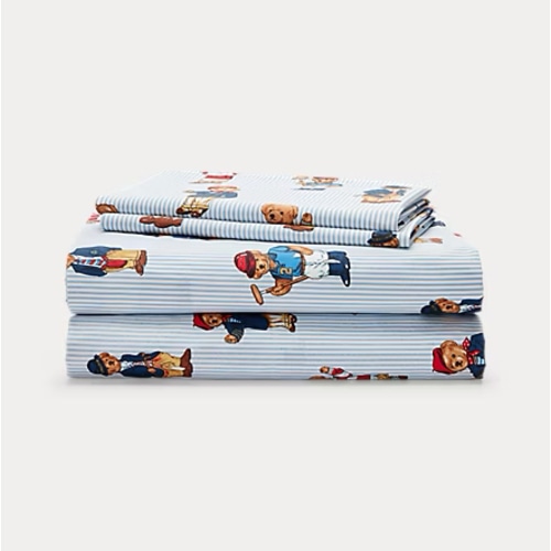 Teddy Bear Stripe Sheet Set | Ralph Lauren
